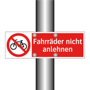 Fahrräder nicht anlehnen