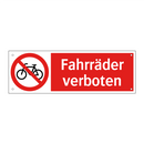 Fahrräder verboten