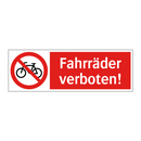 Fahrräder verboten!