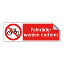 Fahrräder werden entfernt