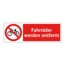 Fahrräder werden entfernt