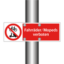 Fahrräder/Mopeds verboten
