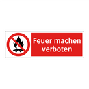 Feuer machen verboten
