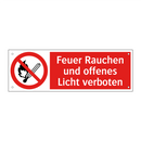 Feuer Rauchen und offenes Licht verboten
