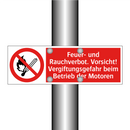 Feuer- und Rauchverbot. Vorsicht! Vergiftungsgefahr beim Betrieb der Motoren