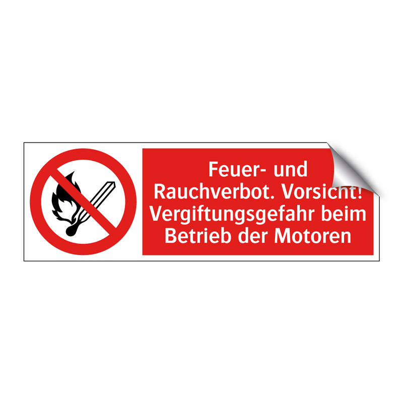 Feuer- und Rauchverbot. Vorsicht! Vergiftungsgefahr beim Betrieb der Motoren