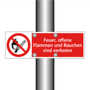 Feuer, offene Flammen und Rauchen sind verboten