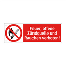 Feuer, offene Zündquelle und Rauchen verboten!