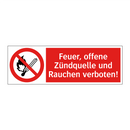 Feuer, offene Zündquelle und Rauchen verboten!
