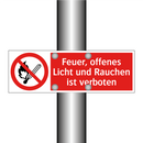 Feuer, offenes Licht und Rauchen ist verboten