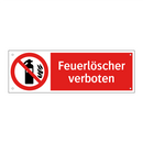 Feuerlöscher verboten