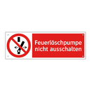 Feuerlöschpumpe nicht ausschalten