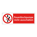 Feuerlöschpumpe nicht ausschalten