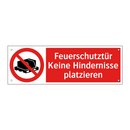 Feuerschutztür Keine Hindernisse platzieren