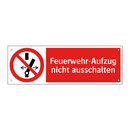 Feuerwehr-Aufzug nicht ausschalten