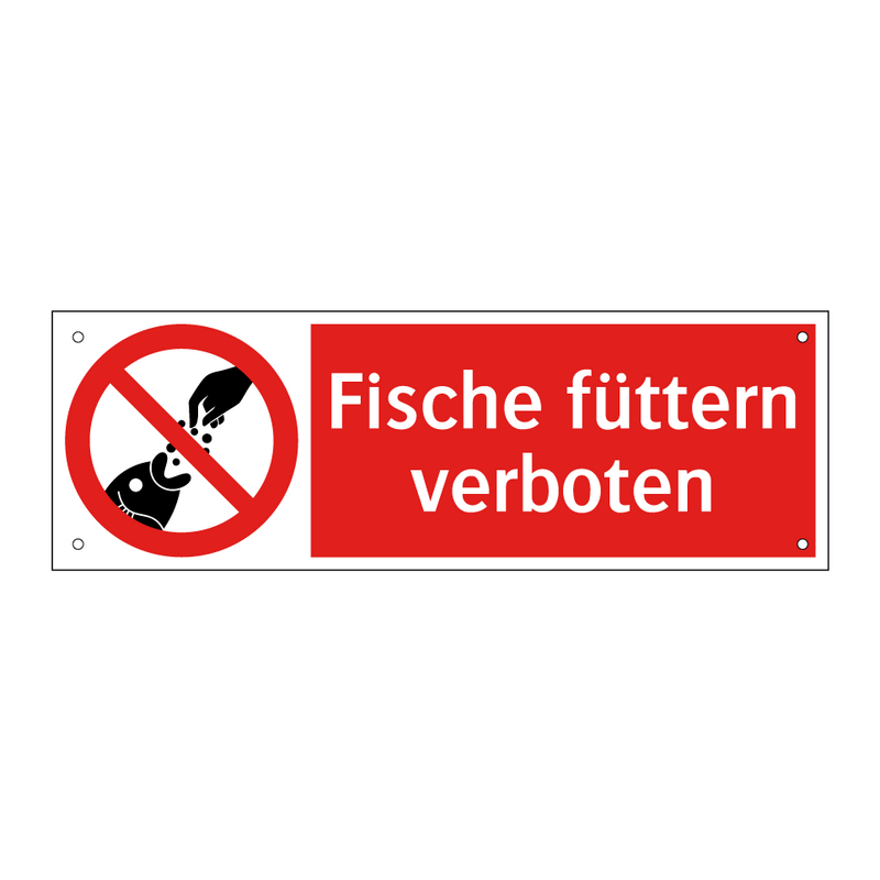 Fische füttern verboten