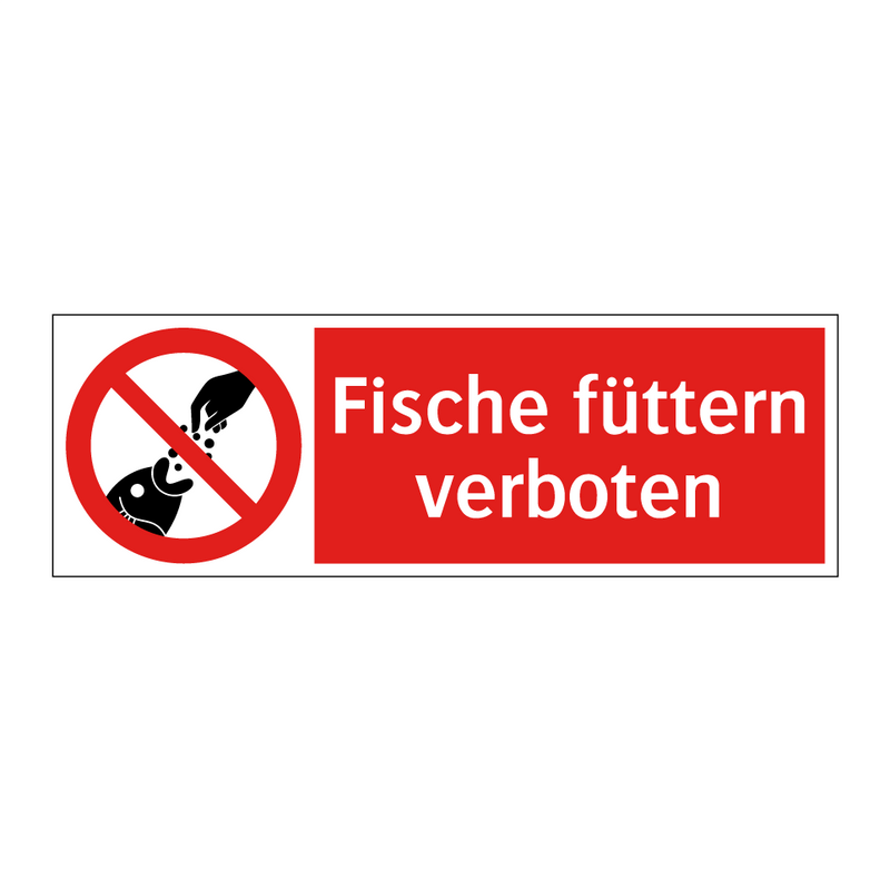 Fische füttern verboten