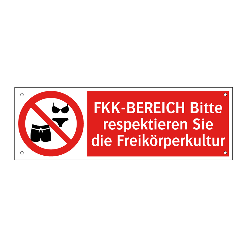 FKK-BEREICH Bitte respektieren Sie die Freikörperkultur