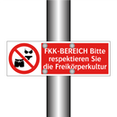 FKK-BEREICH Bitte respektieren Sie die Freikörperkultur