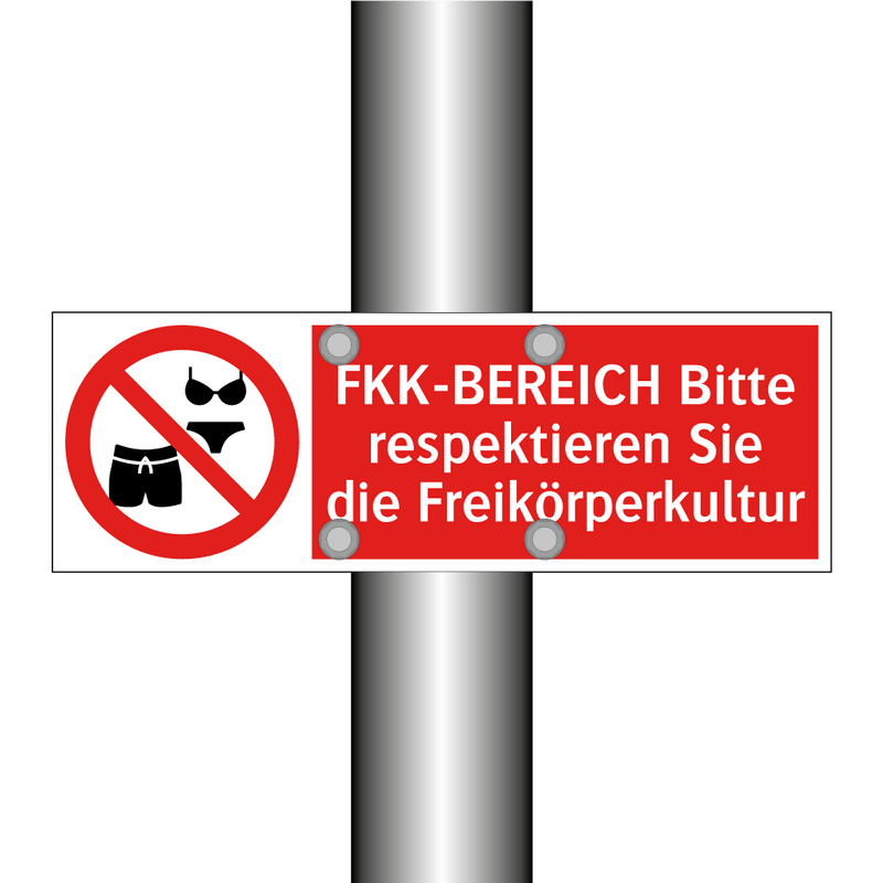 FKK-BEREICH Bitte respektieren Sie die Freikörperkultur