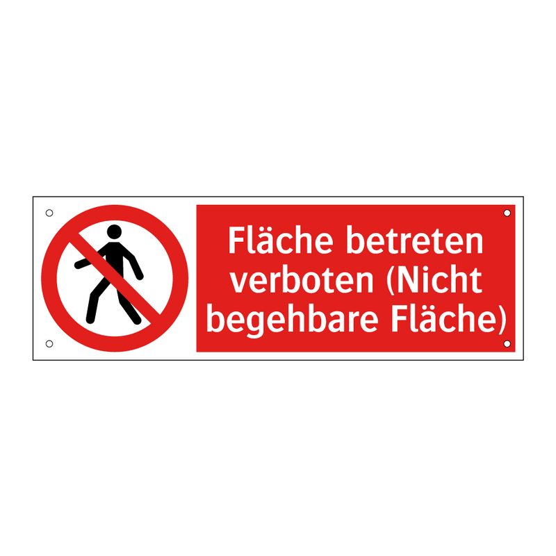Fläche betreten verboten (Nicht begehbare Fläche)