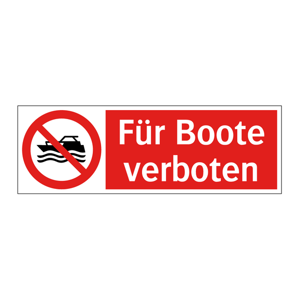 Für Boote verboten