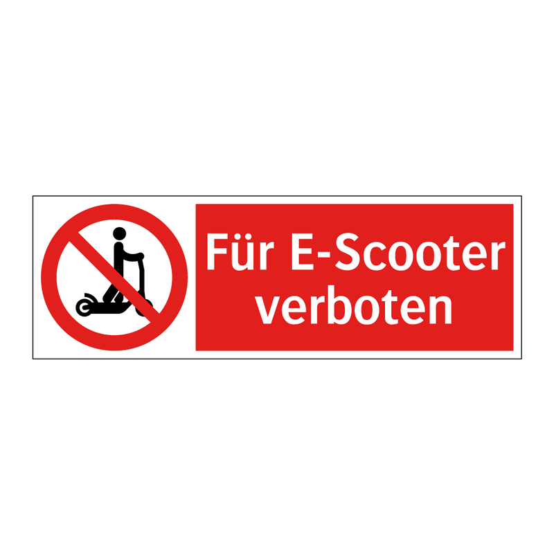Für E-Scooter verboten