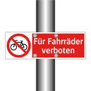 Für Fahrräder verboten