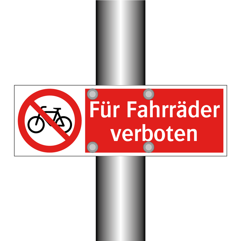 Für Fahrräder verboten