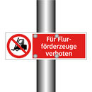 Für Flur- förderzeuge verboten