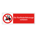 Für Flurförderfahrzeuge verboten