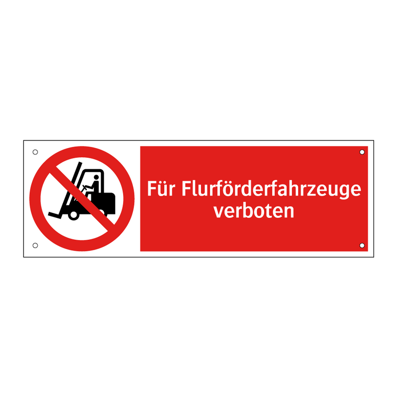 Für Flurförderfahrzeuge verboten
