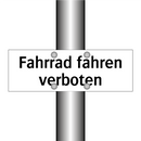 Fahrrad fahren verboten