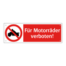 Für Motorräder verboten!