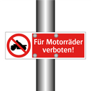 Für Motorräder verboten!