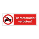 Für Motorräder verboten!