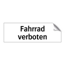 Fahrrad verboten