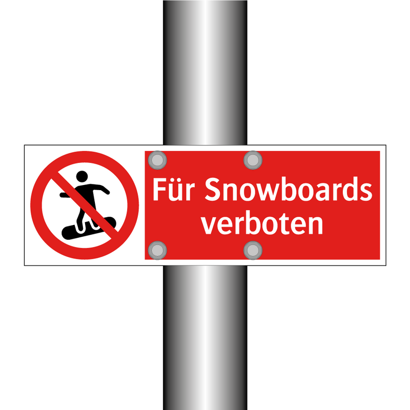 Für Snowboards verboten
