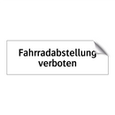 Fahrradabstellung verboten