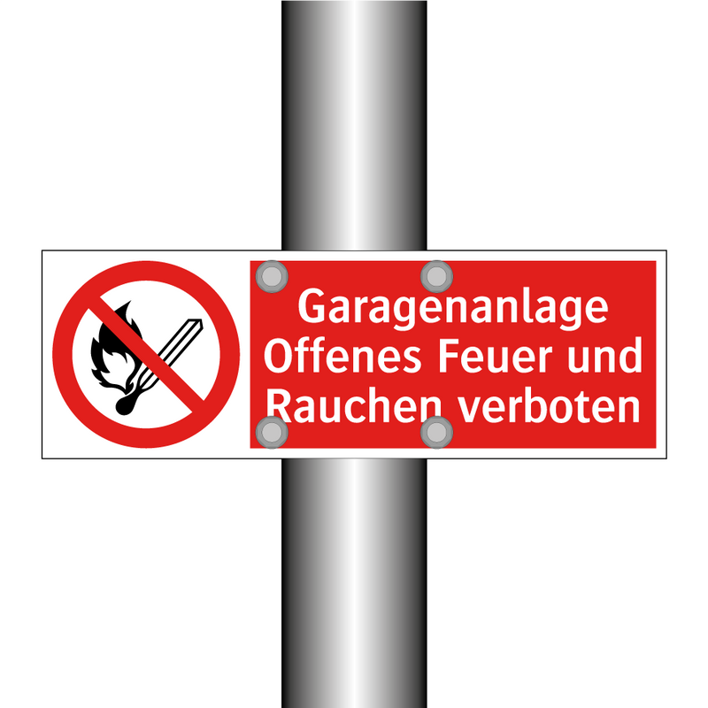 Garagenanlage Offenes Feuer und Rauchen verboten