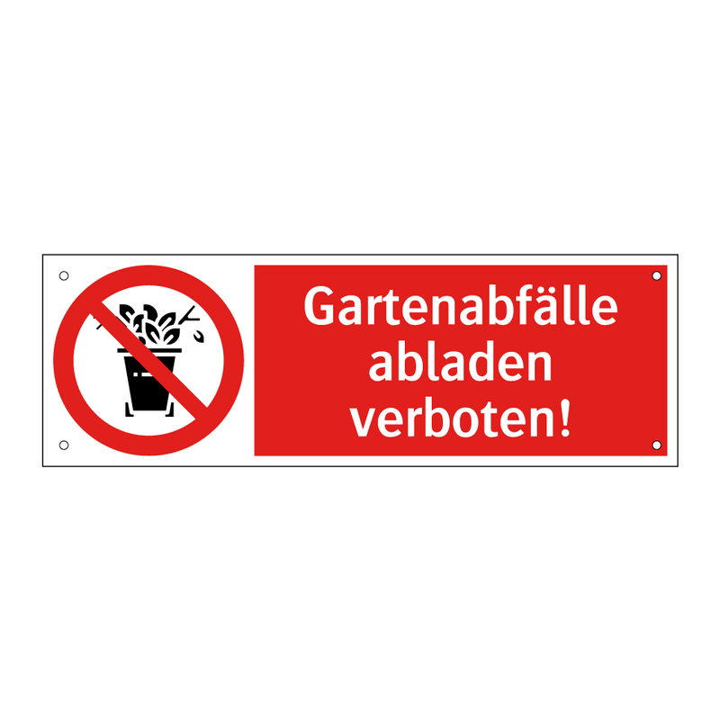 Gartenabfälle abladen verboten!