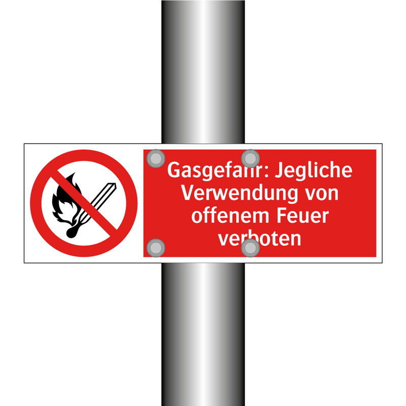 Gasgefahr: Jegliche Verwendung von offenem Feuer verboten