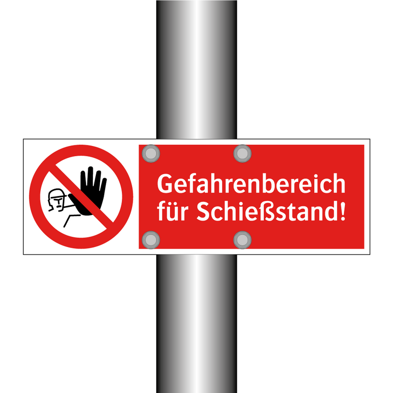 Gefahrenbereich für Schießstand!