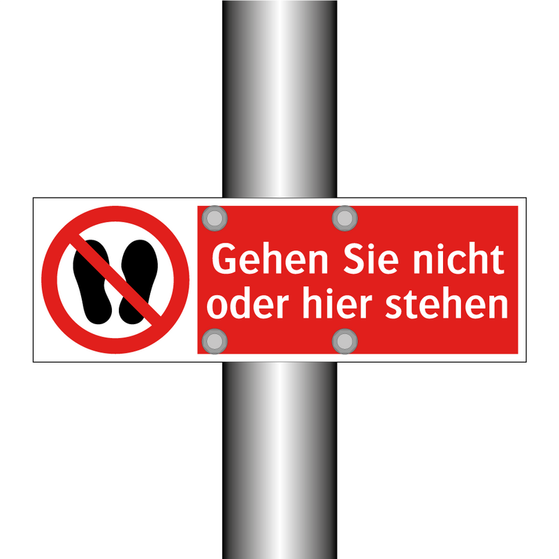Gehen Sie nicht oder hier stehen
