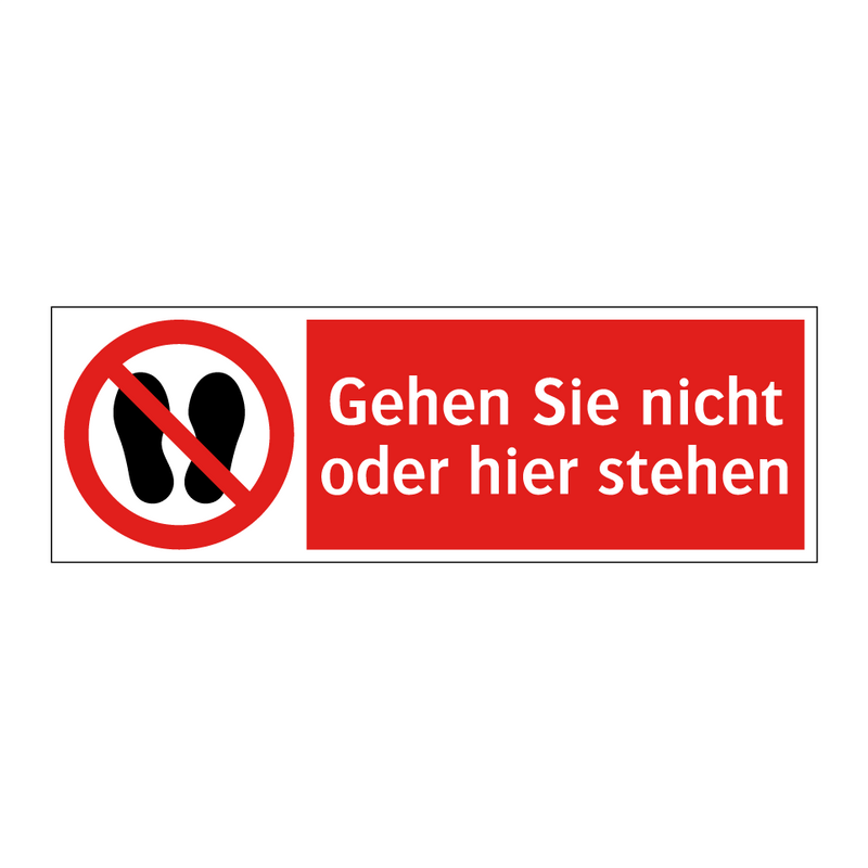 Gehen Sie nicht oder hier stehen