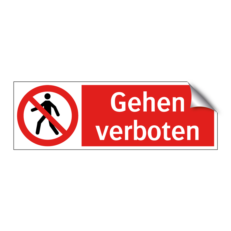 Gehen verboten