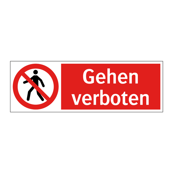 Gehen verboten