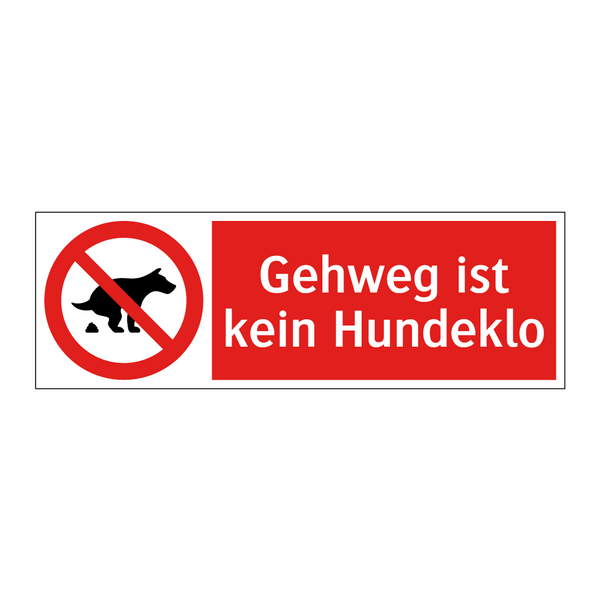 Gehweg ist kein Hundeklo