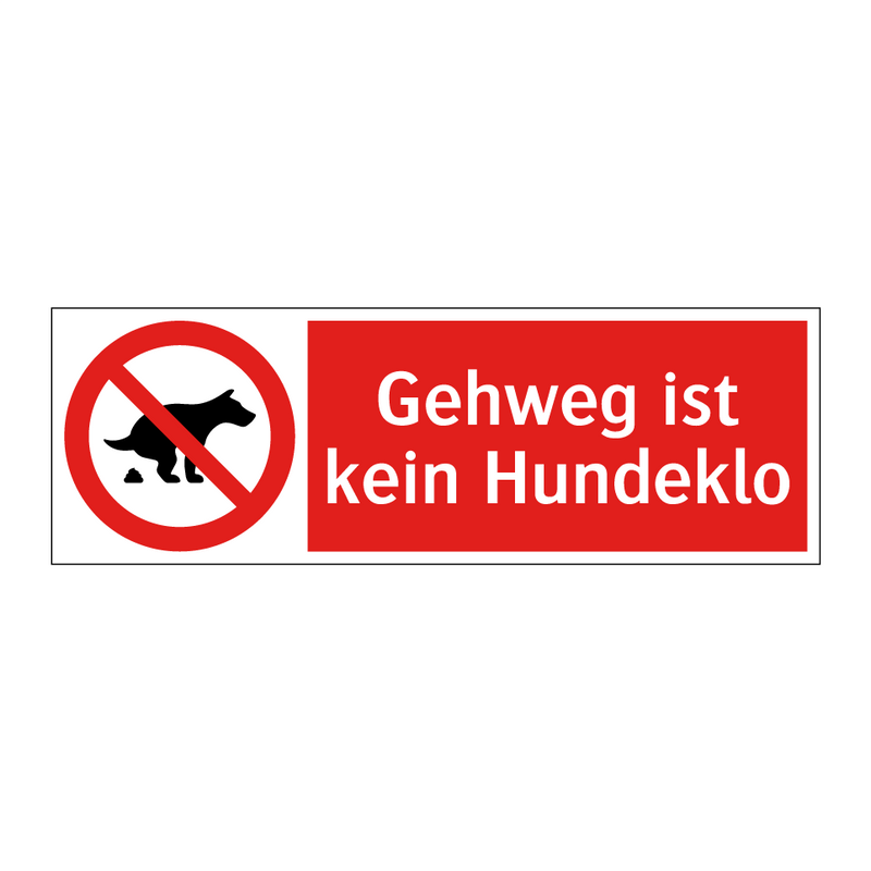 Gehweg ist kein Hundeklo