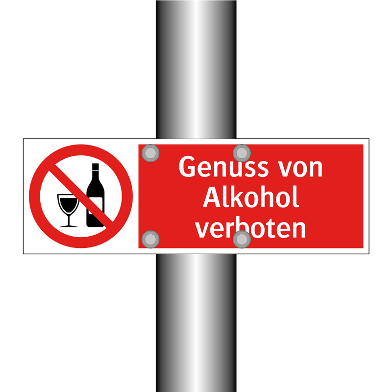 Genuss von Alkohol verboten